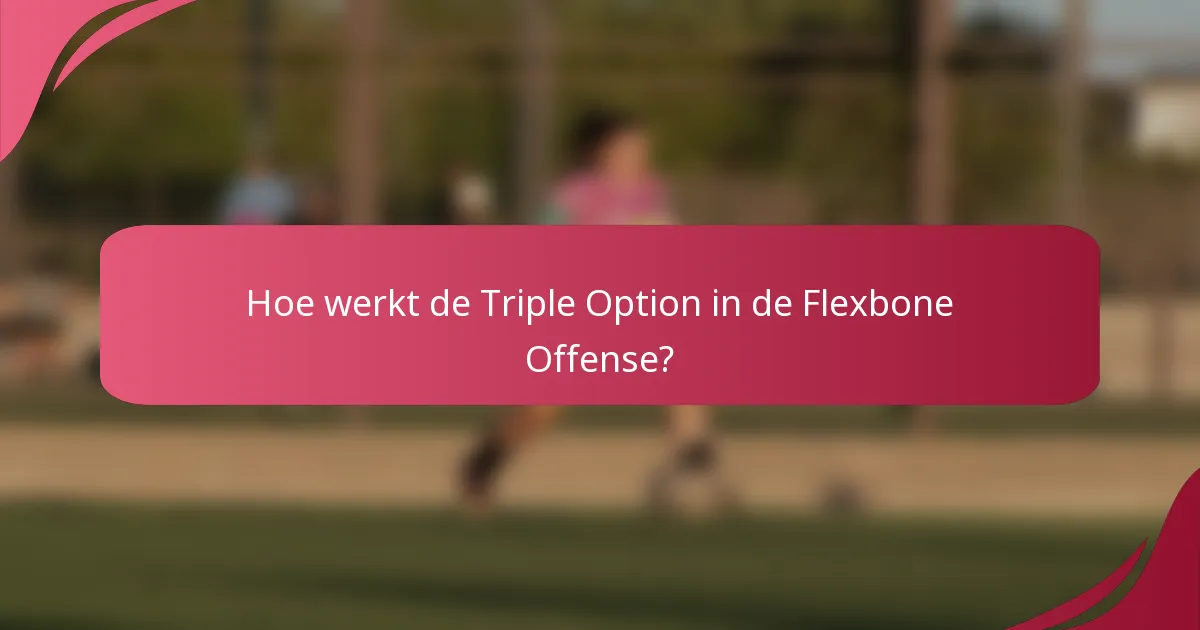 Hoe werkt de Triple Option in de Flexbone Offense?